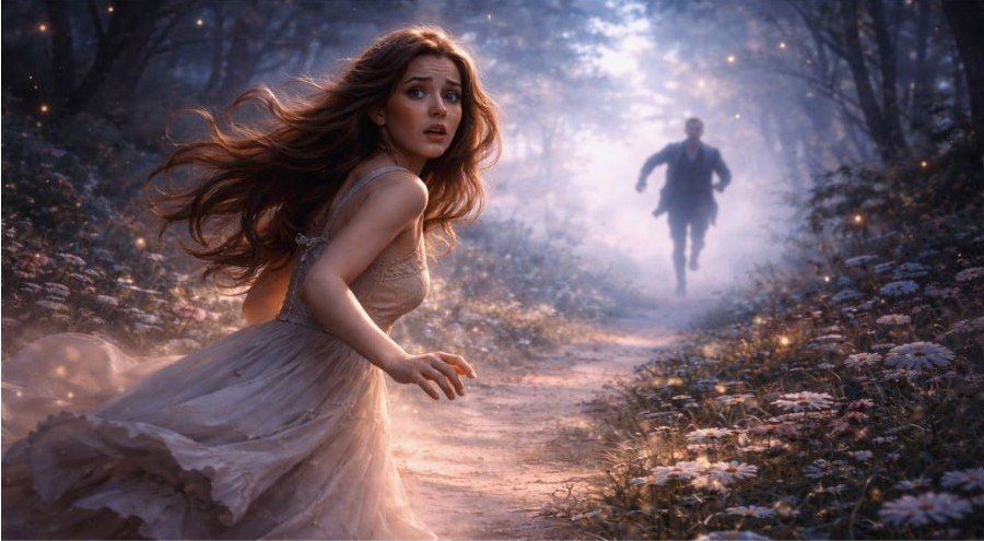 Being chased in a dream spiritual meaning illustration